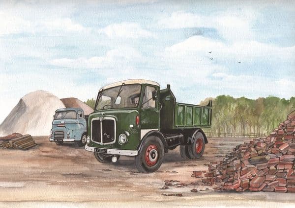 AEC Tipper Truck by Sue Podbery 1000 piece jigsaw puzzle 690mm x 480mm
