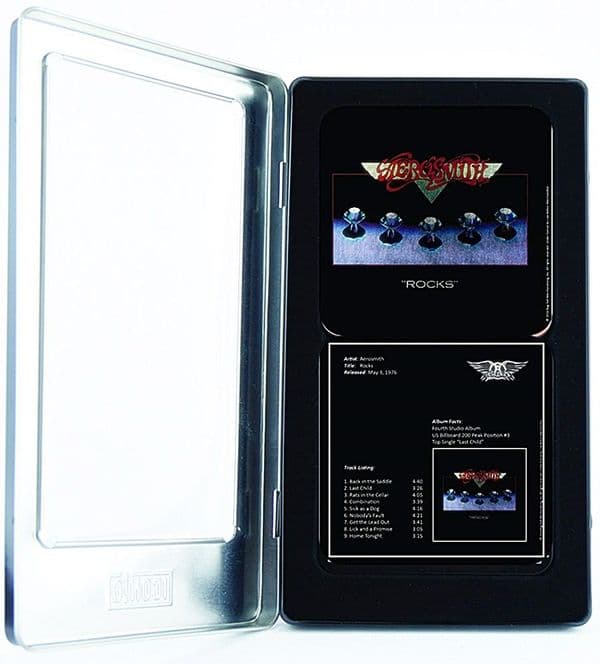 Aerosmith Rocks Set of 6 Metal / Cork Drinks Coasters in Tin (icc)
