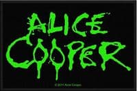 Alice Cooper Green Drip Writing sew-on cloth patch 100mm x 60mm
