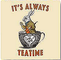 Alice In Wonderland It's Always Teatime drinks mat / coaster (og)