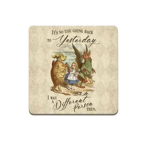 Alice In Wonderland It's No Use Going Back mat / coaster