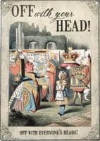 Alice In Wonderland Off With Your Head Small Metal Sign 200mm x 150mm (og)