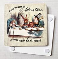 Alice In Wonderland Would You Like An Adventure Melamine Drinks Mat/Coaster (og)