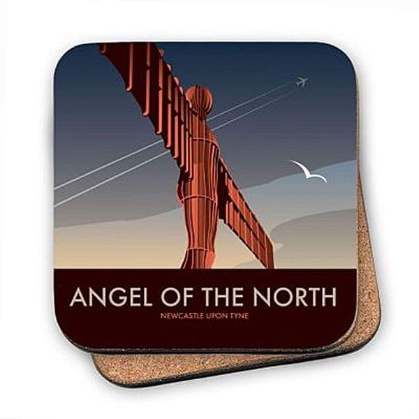 Angel Of The North Newcastle cork backed drinks coaster    (se)