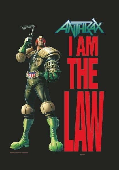 Anthrax I Am The Law Large Fabric Poster/Flag 1050mm x 750mm (hr)