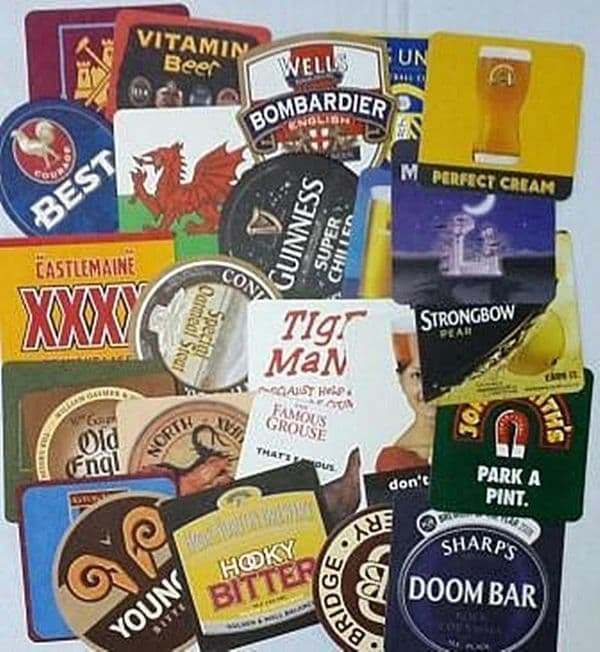 Assorted Pub Beer Mats / Coasters pack of 25 (pp)