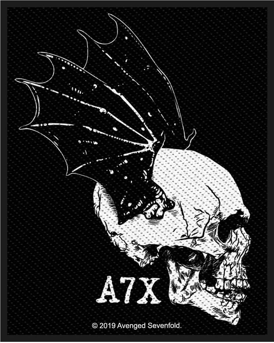 Avenged Sevenfold A7X Skull Profile sew-on cloth patch 100mm