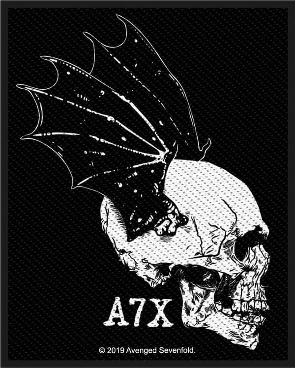 Avenged Sevenfold A7X Skull Profile sew-on cloth patch 100mm x 75mm (rz)