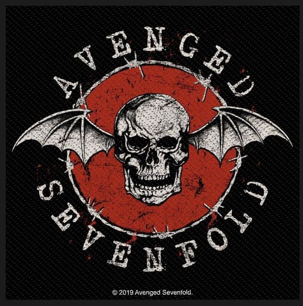 Avenged Sevenfold Distressed Skull sew-on cloth patch 100mm x 95mm
