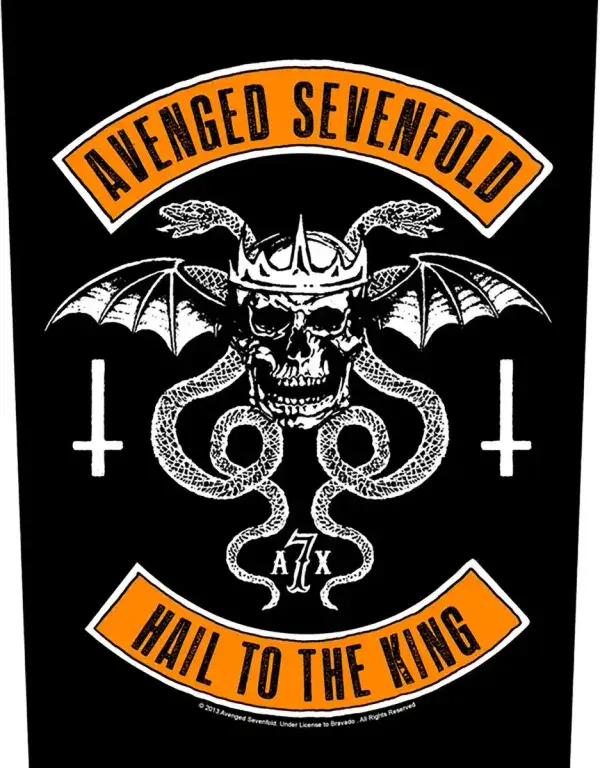 Avenged Sevenfold Hail To The King sew-on cloth backpatch 360mm x 300mm (rz)