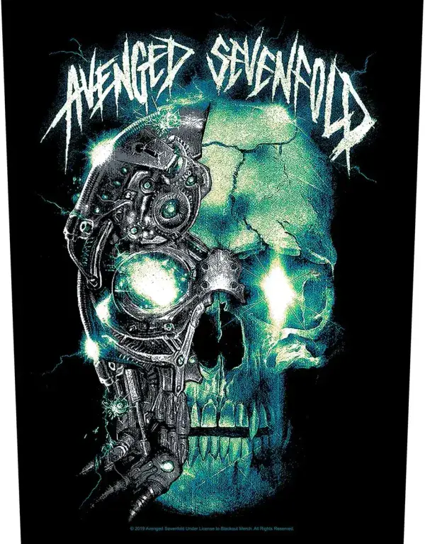 Avenged Sevenfold Mechanical Skull sew-on cloth backpatch 360mm x 300mm (rz)