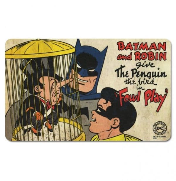 Batman And Robin The Penguin Single Chopping Board/ Placemat 240mm x 140mm (lsh)