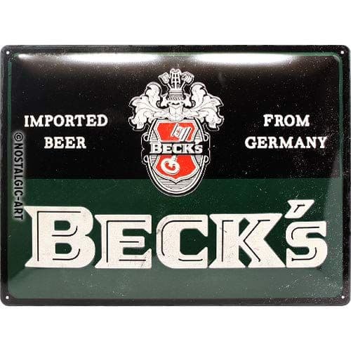 Beck s Imported Beer Large Metal Sign 300mm x 400mm na