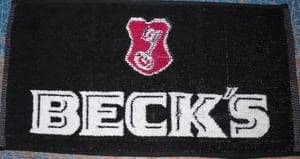 Becks Beer Cotton Bar Towel  525mm x 250mm