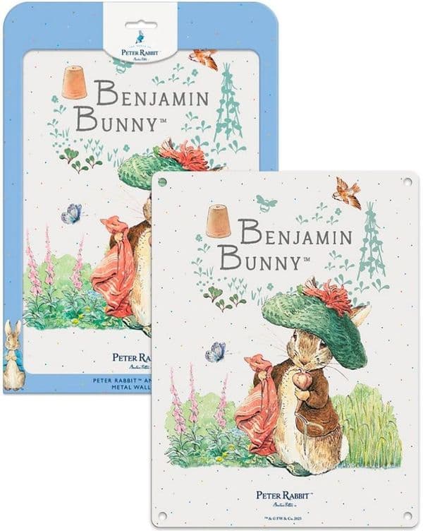 Benjamin Bunny by Beatrix Potter Licensed Large Steel Sign 400mm x 300mm 6279