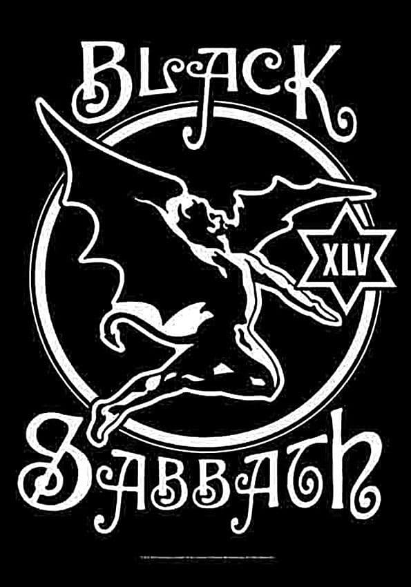 Black Sabbath 45th Anniversary large fabric poster / flag 1100mm x 750mm (hr)