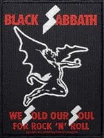 Black Sabbath We Sold Our Soul For Rock 'n' Roll sew-on cloth patch  100mm x 78mm (rz)