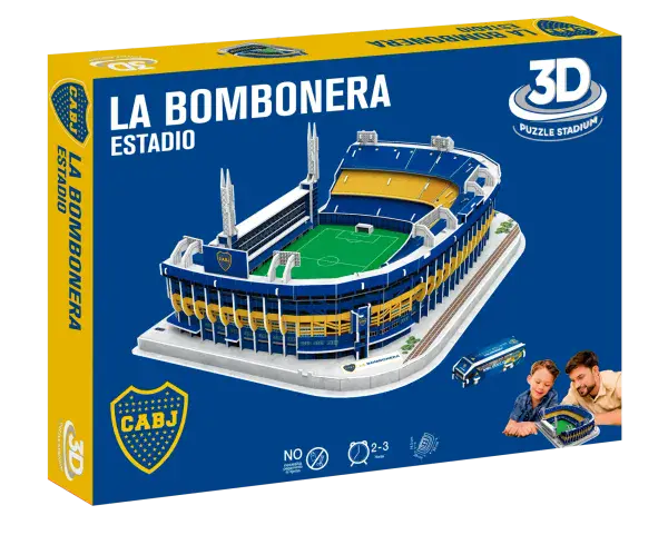 Boca Juniors La Bombonera Stadium 3D jigsaw puzzle (pli)