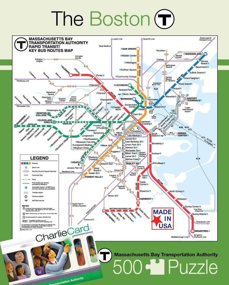 T Stop Map Mbta Subway Map Boston Mini Metro/Map (Mini Metro Maps) | Wide World