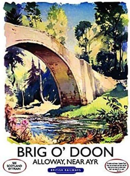 Brig O'Doon  small steel sign 200mm x 150mm (og)