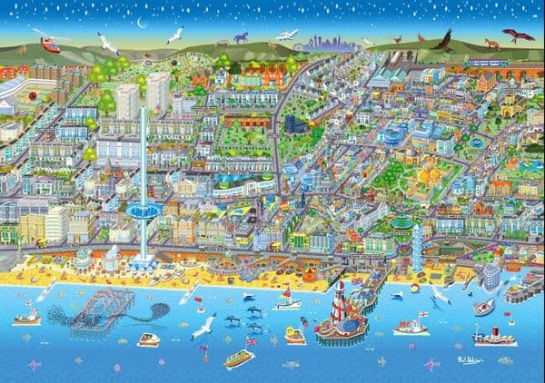 Brighton Cityscape 2017 1000 Piece Jigsaw Puzzle 690mm x 480mm