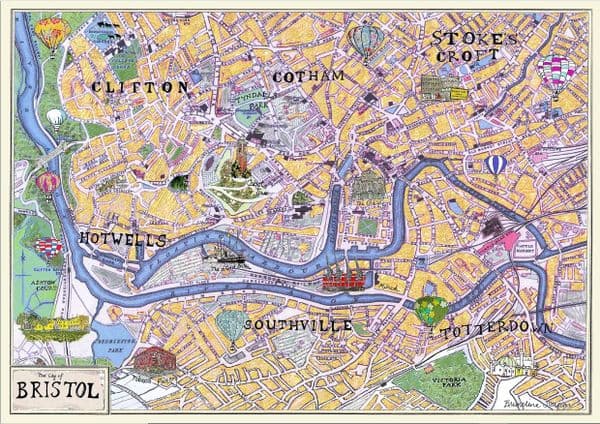 Bristol Street Map 1000 Piece Jigsaw Puzzle  690mm x 480mm