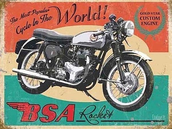 BSA Rocket Most Popular in the World  large metal sign  (og 4030)