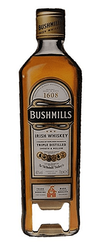 Bushmills Irish Whiskey bottle shaped bottle opener / fridge magnet (sg)