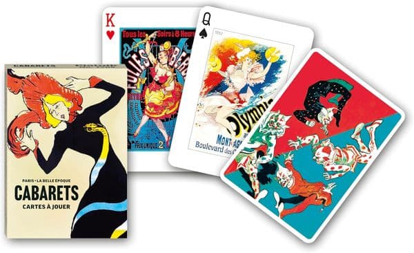 Cabarets - Poster Artists of Belle Epoque, Paris set of 52 playing cards + jokers