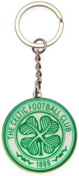 Celtic Football Club 45mm round metal / enamel keyring (bst)