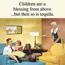 Children Are A Blessing.. funny drinks mat / coaster