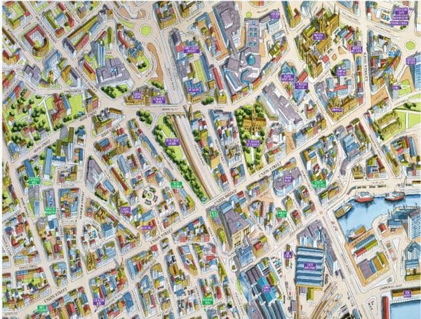 Cityscapes Street Map Of Aberdeen 400 Piece Jigsaw Puzzle 470mm x 320mm (hpy)