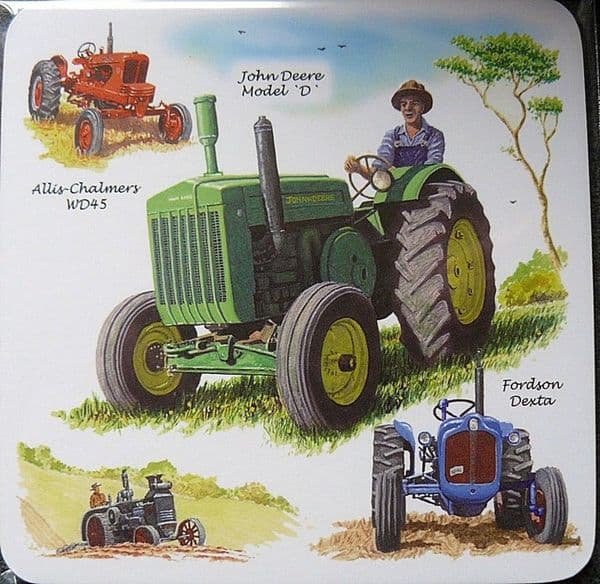Classic Tractors cork backed drinks mat / coaster (lsn)