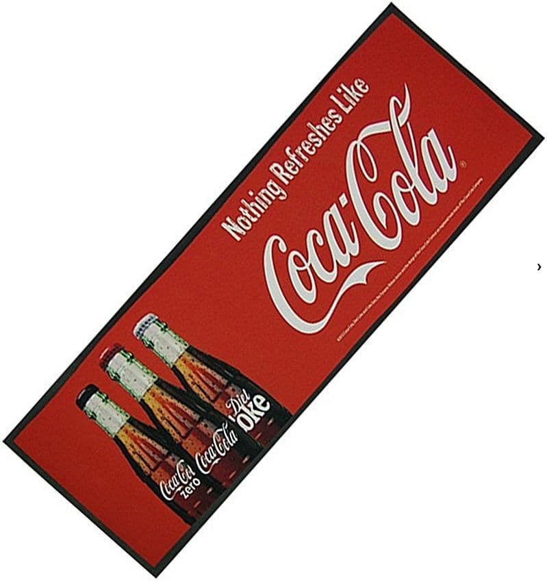Coca Cola Three Bottles Large Bar Wetstop Runner