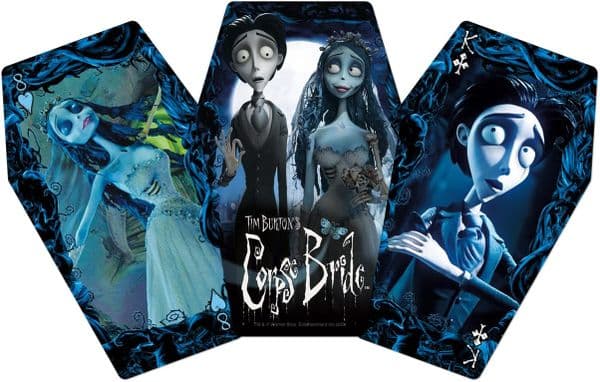 Corpse Bride coffin shaped set of 52 premium playing cards (+ jokers) in coffin shaped box