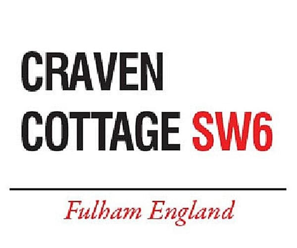 Craven Cottage Recipes metal sign 200mm x 150mm (og)