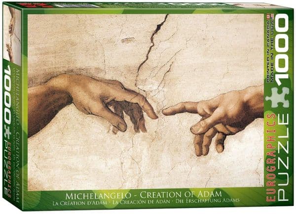 Creation of Adam (Detail) Michelangelo 1000 piece jigsaw puzzle by Eurographics 680 x 480mm