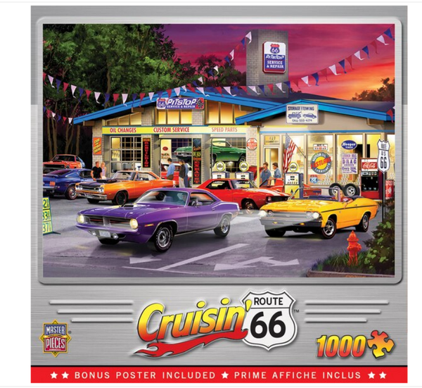 Cruisin' Route 66 Pitstop 1000 piece jigsaw puzzle 680mm x 489mm  (mpc)