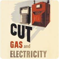 Cut Gas & Electricity drinks mat / coaster