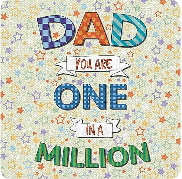 Dad You Are One In A Million Melamine drinks mat / coaster (og)