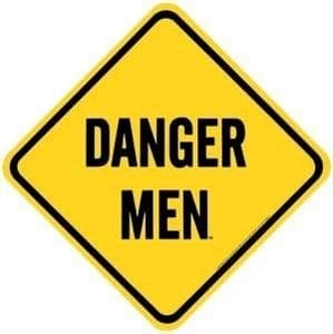 Danger Men Enamelled Steel Fridge Magnet by Ande Rooney