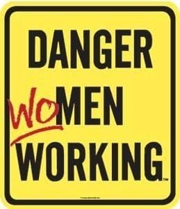 Danger Women Working Steel Fridge Magnet  REDUCED TO £1 !!!!!