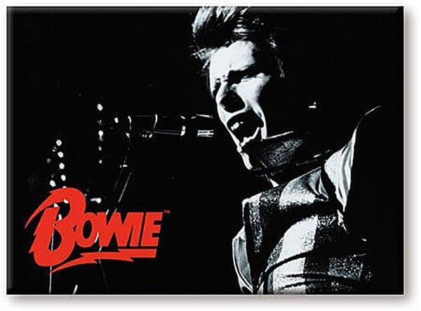 David Bowie B&W Singing  fridge magnet  (nm)