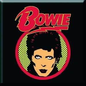 David Bowie Flash steel fridge magnet  75mm x 75mm  (ro)