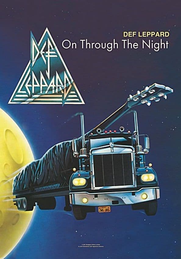 Def Leppard On Through The Night large fabric poster/ flag 1100mm x 750mm (hr)