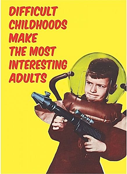 Difficult Childhoods... Metal Funny Fridge Magnet    (hb)