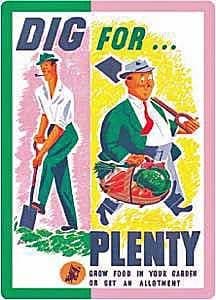 Dig For Plenty steel fridge magnet   (hb)  REDUCED TO CLEAR