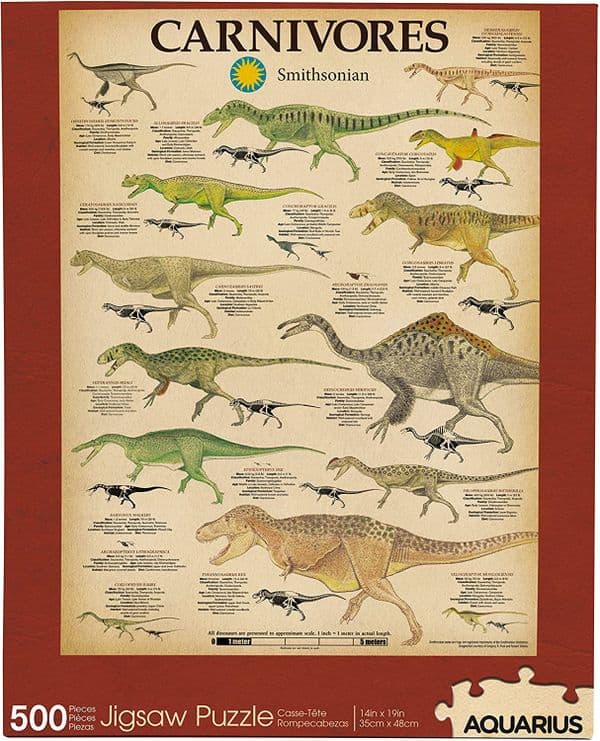 Dinosaurs - Carnivores Smithsonian 500 piece jigsaw puzzle 350mm x 480mm