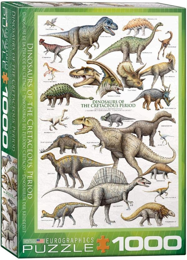 Dinosaurs Of The Cretaceous Period 1000 piece jigsaw puzzle 680mm x 490mm (pz)