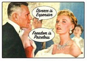 Divorce is expensive funny fridge magnet